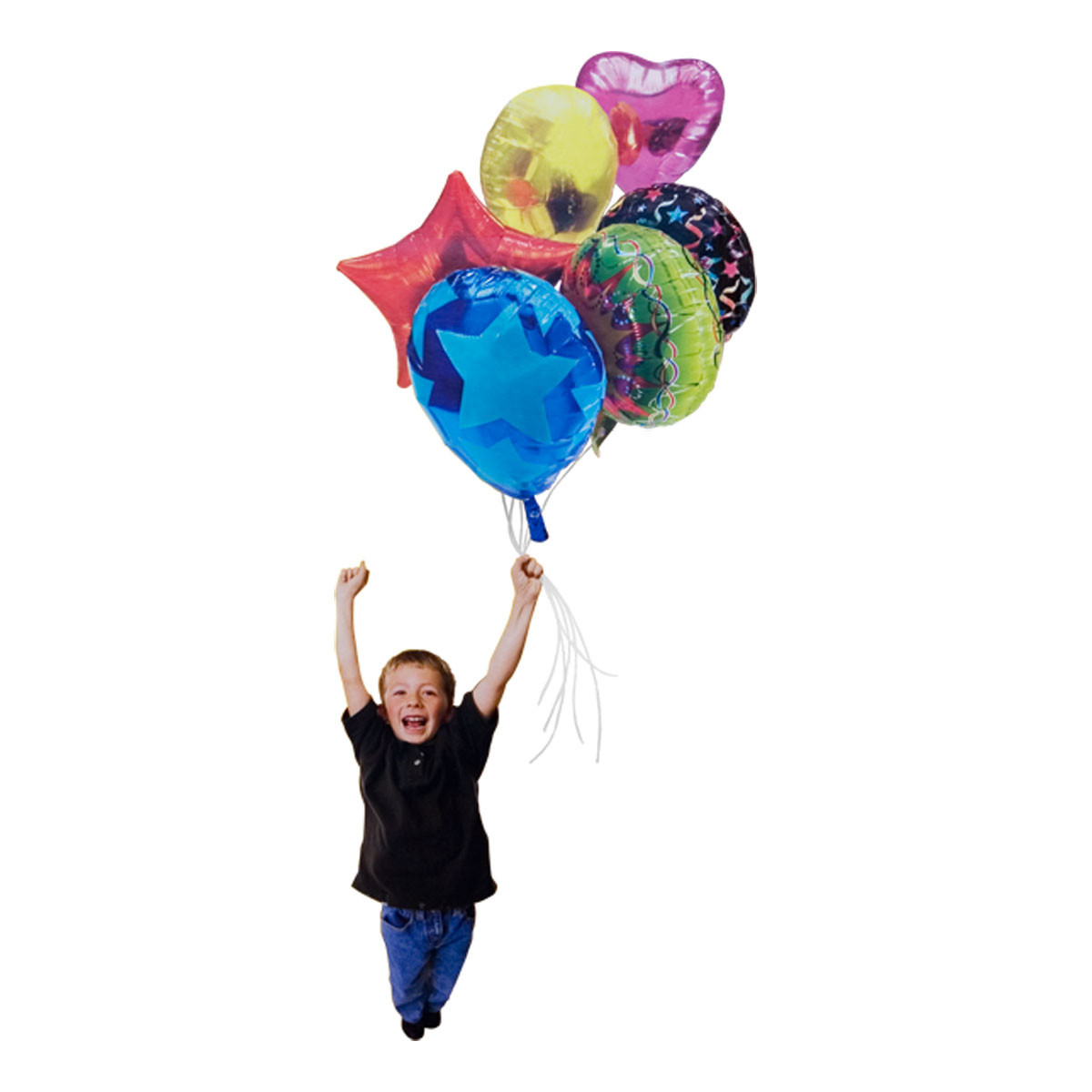 Kit Elio LARGE + 30 palloncini assortiti cuore - Ø 25 cm