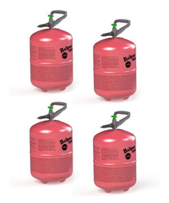 4 Bombole di Elio per 50 palloncini, il kit per gonfiare fino a 200 palloncini