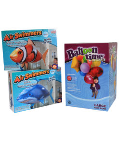 Combo Pesci Volanti Air Swimmers Pagliaccio + Squalo + Bombola Elio Grande