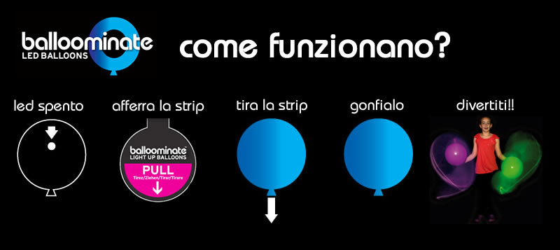 come funzionano i palloncini a led