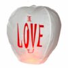5 lanterne cinesi volanti con scritta I Love You!