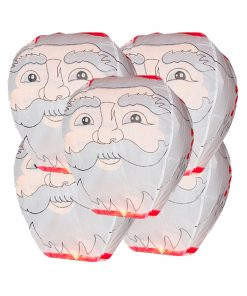 5 Lanterne cinese volanti di carta Sky Lanterns “BABBO NATALE” Premium